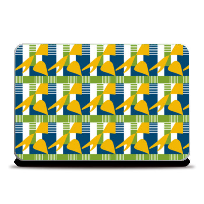 Laptop Skins, Cool Abstract Shapes And Stripes Modern Art Pattern Laptop Skins