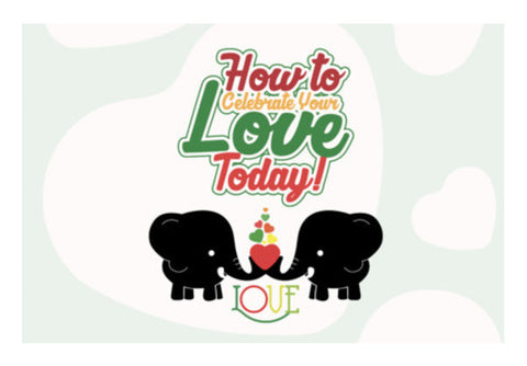 Celebrate Love With Elephants  Art PosterGully Specials