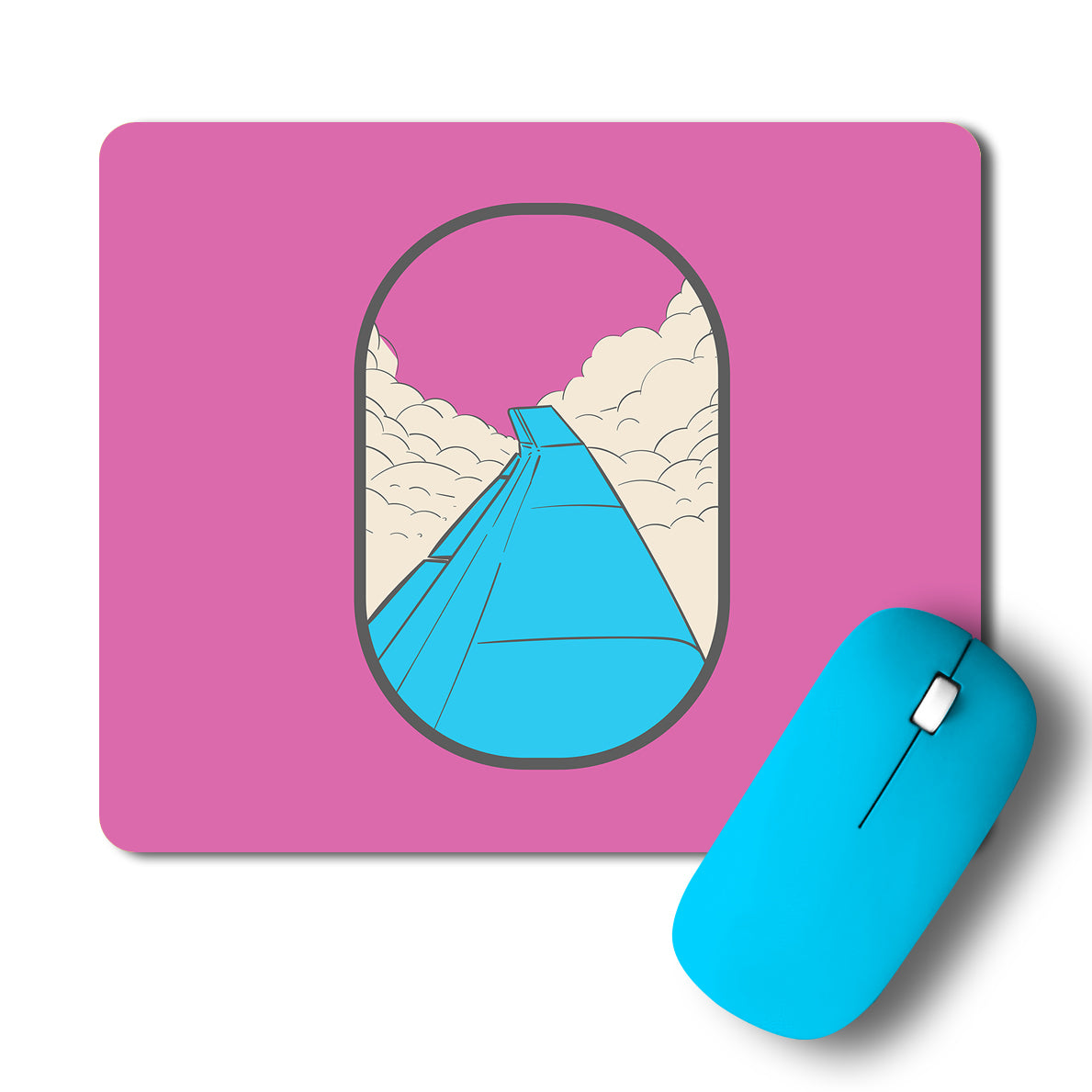 View From Plain Window Cloud Pop Art Mousepad