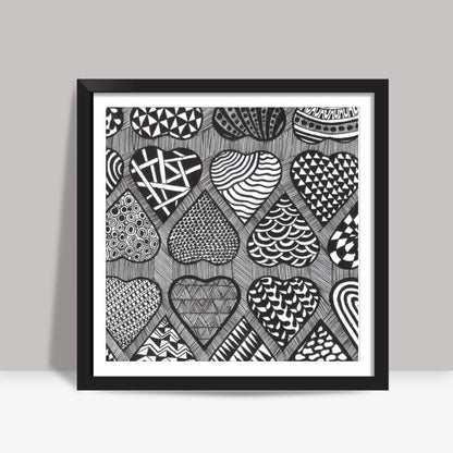 Prints in Hearts Square Art Prints