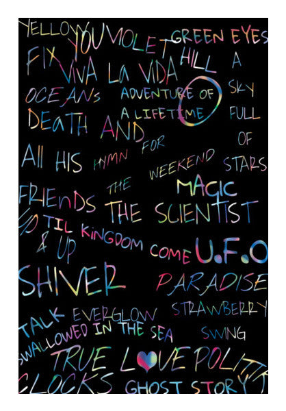 COLDPLAY | SONGS Wall Art