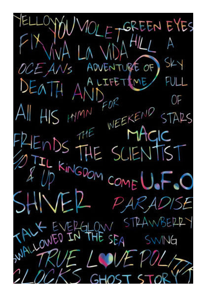COLDPLAY  SONGS Art PosterGully Specials