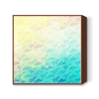 Blue Floral Water Colour Square Art Prints