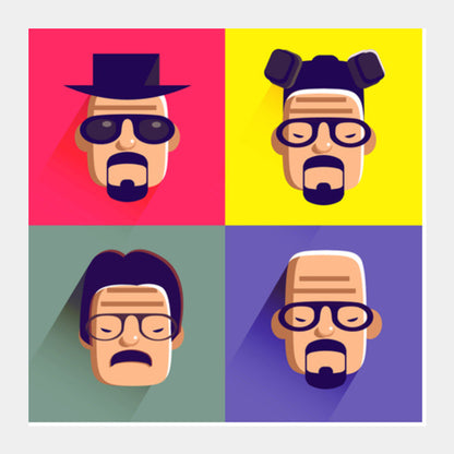 breaking bad-walter white Square Art Prints