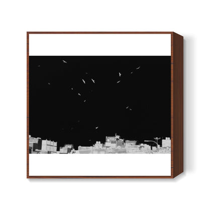 Negative Birds Square Art Prints