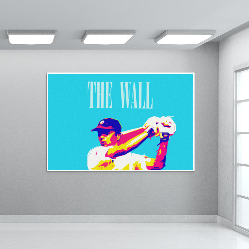 THE WALL DRAWID CRICKET INDIA WORLD CUP  Wall Art