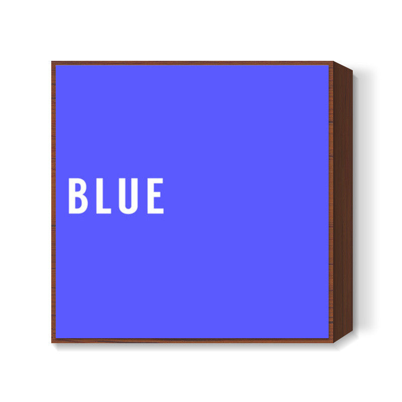 Blue Minimal Typography Square Art Prints