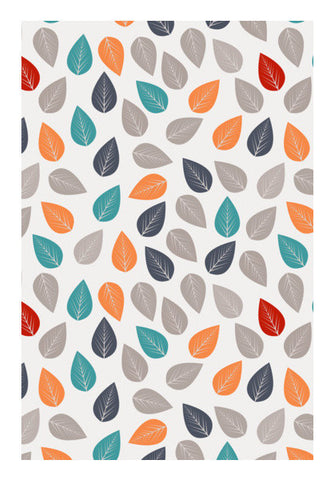 Seamless Pattern With Multicolored Leaf On Light Background Art PosterGully Specials