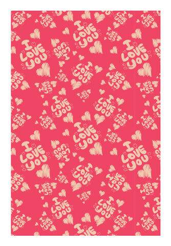 I Love You And Hearts On Pink Pattern Art PosterGully Specials