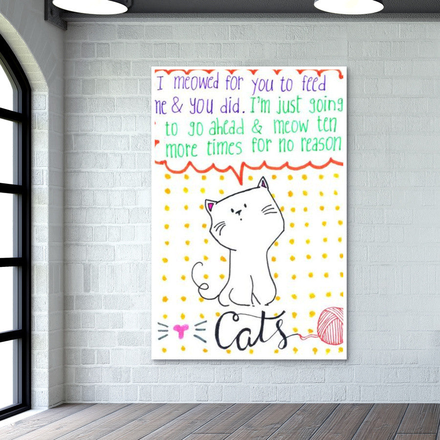 Cat Doodle Wall Art