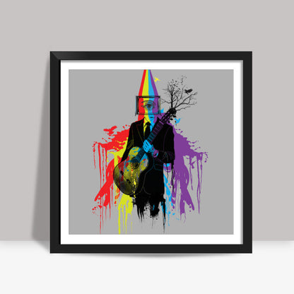 Surrealism Man Guitarist Square Art Prints