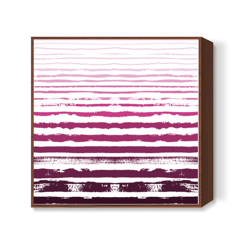 Uneven Stripes Square Art Prints