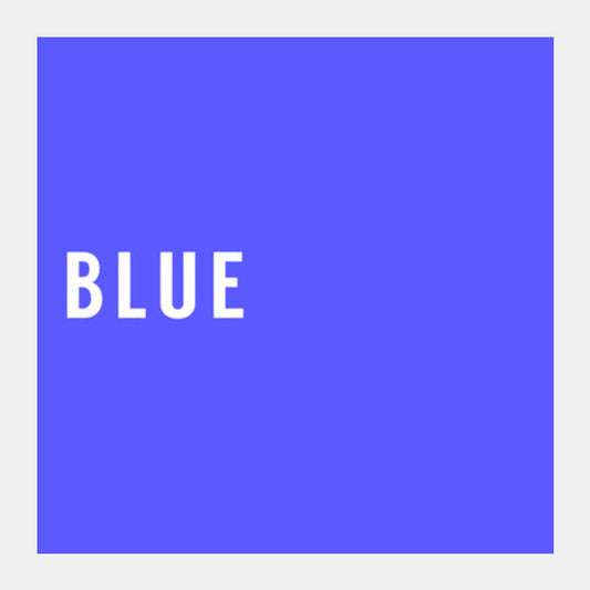 Blue Minimal Typography Square Art Prints