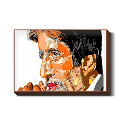 Bollywood superstar Amitabh Bachchan in a thoughtful mood Wall Art