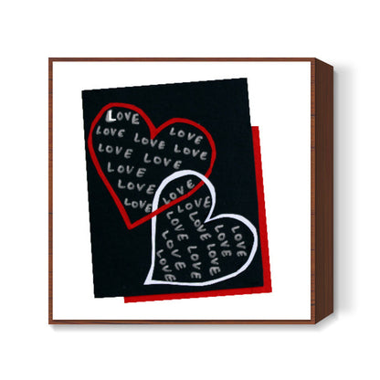 Hearts Filled With Love Square Art Print