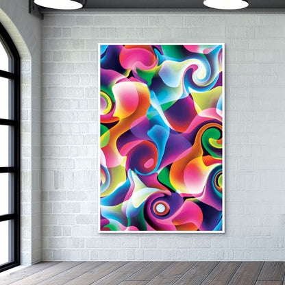 Colorful Abstract Swirls Wall Art