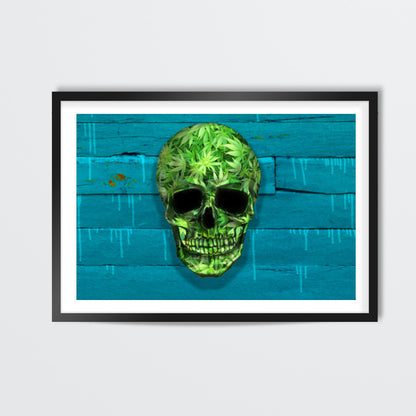 Weed Skull Wall Art