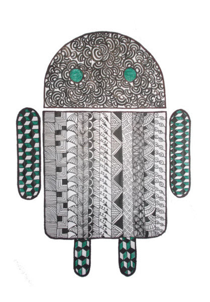 Android Zentangle Wall Art Wall Art