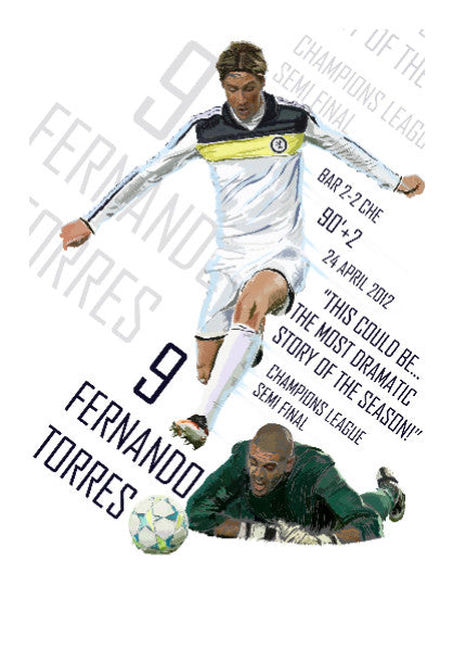 Wall Art, Fernando Torres - Chelsea v Barca