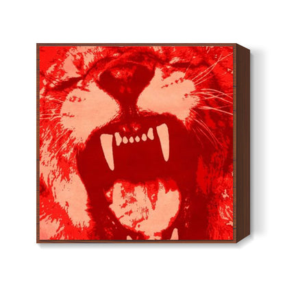 Hear me roar Square Art Prints