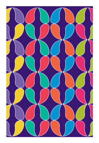 Floral Shapes Colors Art PosterGully Specials