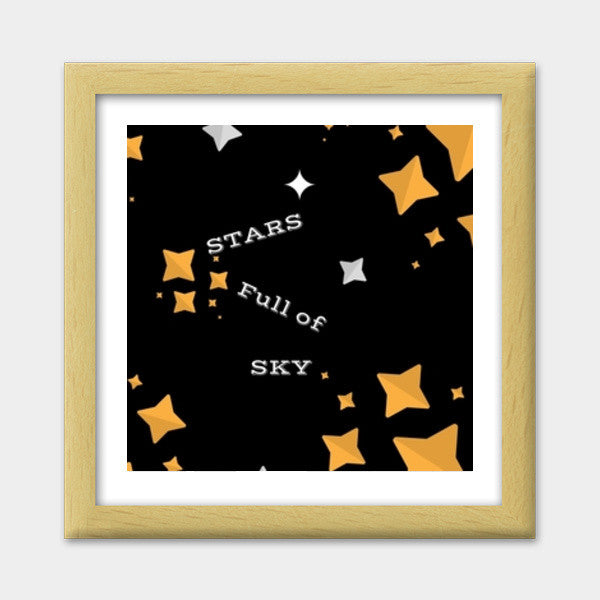 STARS FULL OF SKY Premium Square Italian Wooden Frames