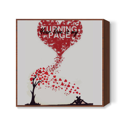 Turning Page Square Art Prints