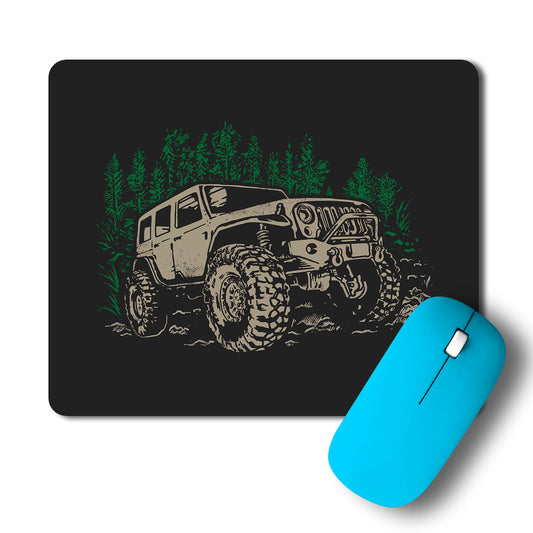 Adventure Jeep Travel Artwork Mousepad