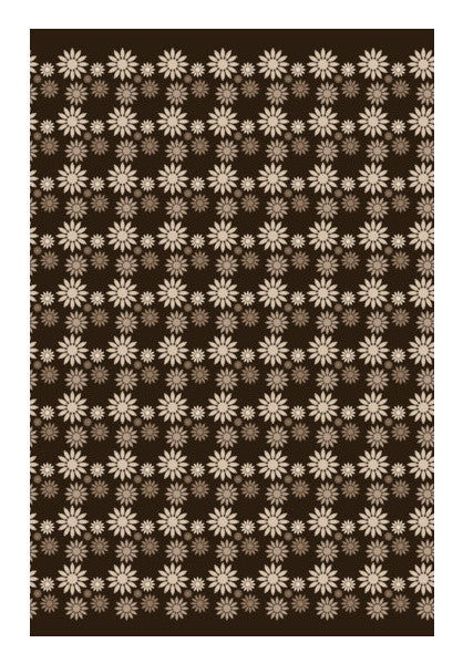 Brown Light And Dark Floral Pattern Art PosterGully Specials