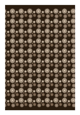 Brown Light And Dark Floral Pattern Art PosterGully Specials