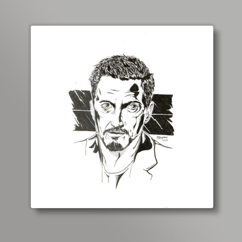 Robert Downey Jr. Artwok Square Art Prints