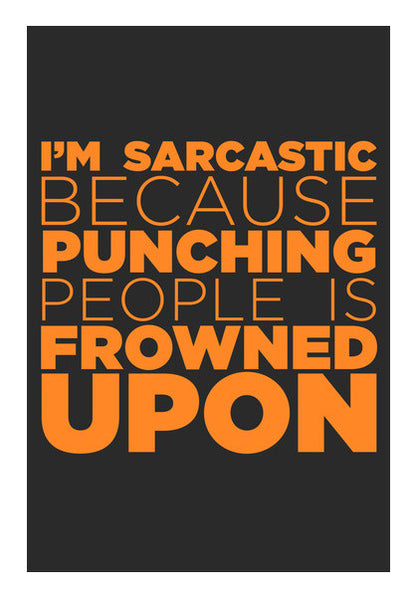 Sarcasm #orange Wall Art