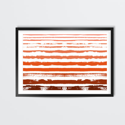 Uneven Orange Stripes Wall Art