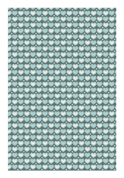 Dark And Light Heart Seamless Pattern Art PosterGully Specials