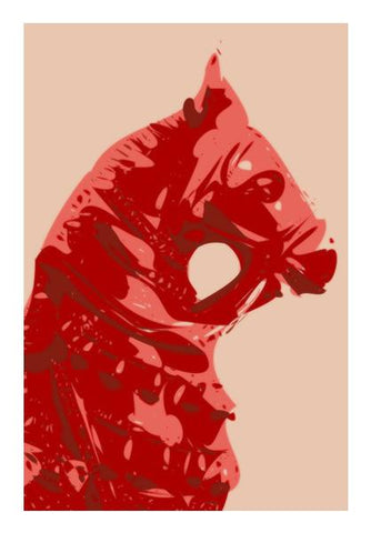 PosterGully Specials, Abstract Horse Red Wall Art