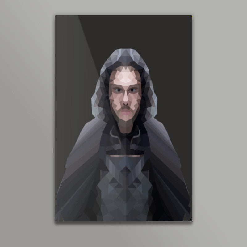 Johnsnow Cartoon - Game Of Thrones Wall Art