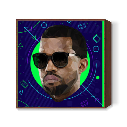 Kanye West Low Poly Square Art Prints