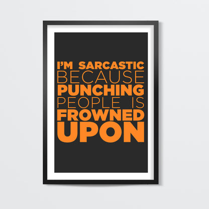 Sarcasm #orange Wall Art