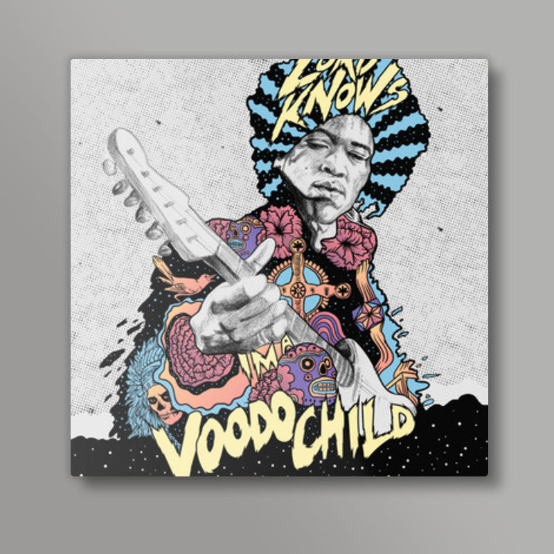 Voodoo Child | Jimi Hendrix Square Art Prints