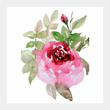 Square Art Prints, Garden Rose Square Art  Print