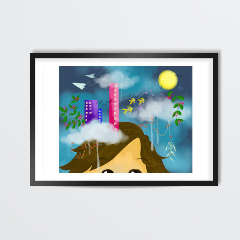 head in the clouds Wall Art