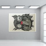 black and white owl Wall Art