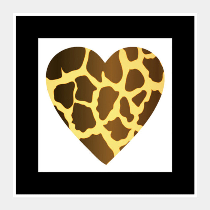 Square Art Prints, Giraffe Heart Square Art Prints