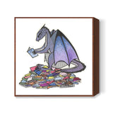 Book Dragon Square Art Prints