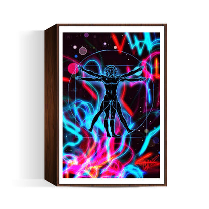 Vitruvian Man Psychedelic Wall Art | Loco Lobo