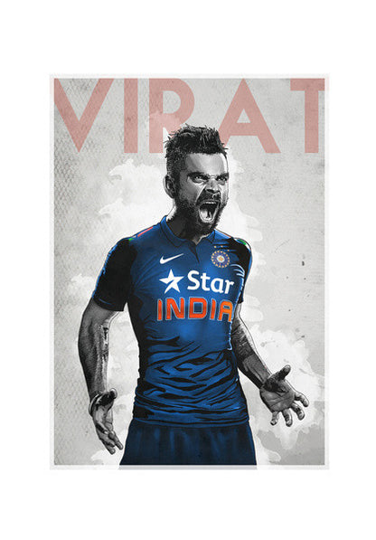 Virat Kohli Poster Wall Art