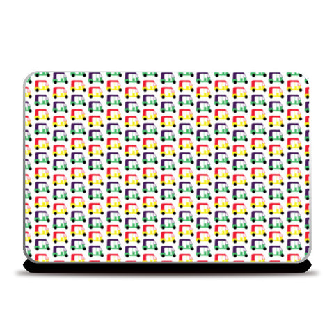 Auto Rickshaw Pattern Laptop Skins