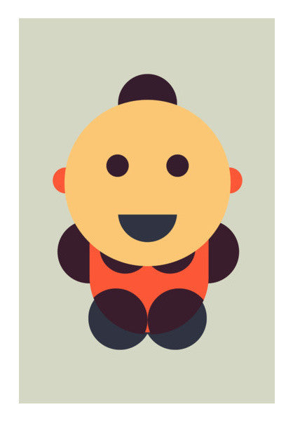 Cute Geometric Kiddy Art PosterGully Specials