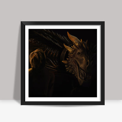 Tyrion Trains a Dragon Square Art Prints