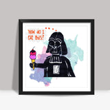 Funny Darth Vader Square Art Prints